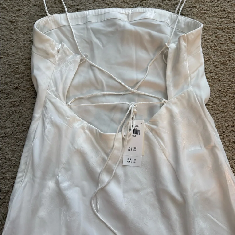Elegant AF White Spaghetti Strap Dress